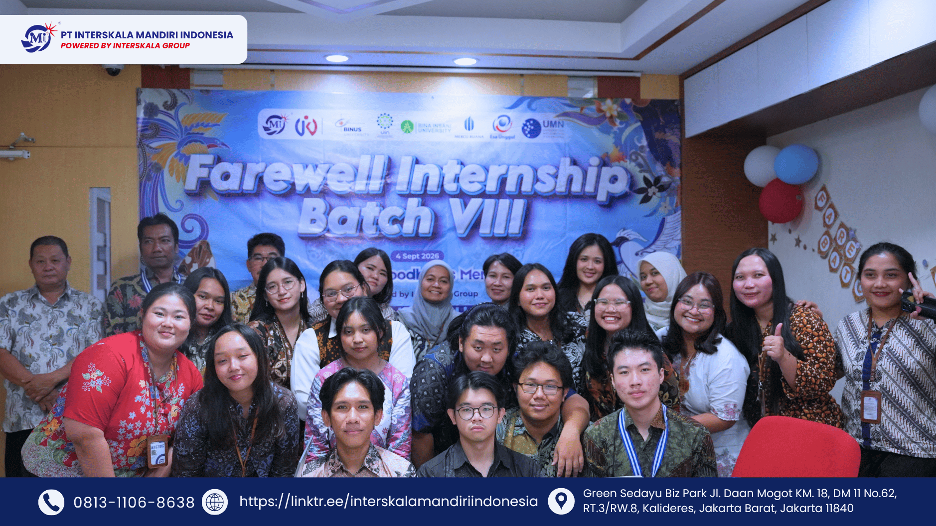 Enam Bulan Tumbuh Bersama, PT Interskala Mandiri Indonesia Rayakan Farewell Internship Batch 8